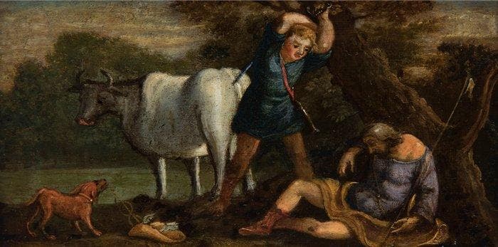 Italiaanse school (XVII) - Mercury and Argos, Antiquités & Art, Art | Peinture | Classique