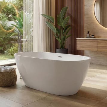 Ligbad Peru  170 x 80 x 58 cm Vrijstaand Bad wit, Verzenden, Nieuw