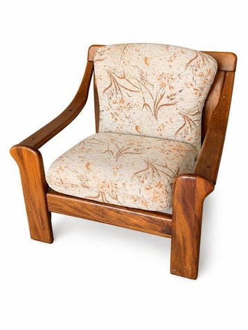 Fauteuil - Noyer - Fauteuil lounge, Antiquités & Art