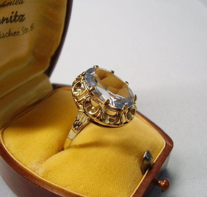Bague - 8 carats Or jaune - 7.00ct. tw. Spinelle - Travail, Handtassen en Accessoires, Ringen
