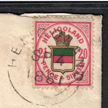 Heligoland 1881 - Helgolandbrief met MiNr. 18 b° Heligoland, Gestempeld