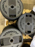 Disques Olympiques Uréthane Technogym en lot à 4/KG, Sports & Fitness, Ophalen, Utilisé