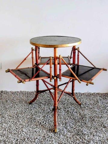 bamboo tea and pastry table - Tafel - Bamboe