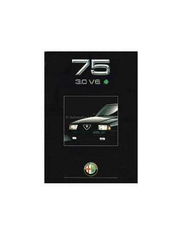 1990 ALFA ROMEO 75 3.0 V6 QV BROCHURE FRANS, Ophalen of Verzenden