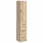 vidaXL Kast Set 2 pcs Sonoma Eiken 33 x 34,5 x 87 cm Bewerkt, Huis en Inrichting, Verzenden, Nieuw
