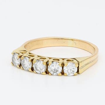 Bague - 18 carats Or jaune Diamant (Naturelle) - Ceinture