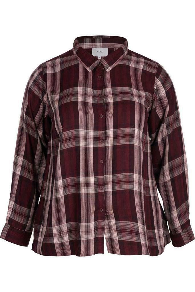 Blouse Zizzi ruit maat m, Kleding | Dames, Blouses en Tunieken, Verzenden