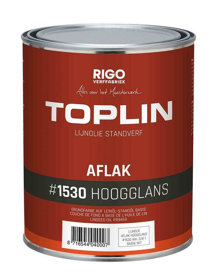 TOPLIN #1530 AFLAK HOOGGLANS standverf op lijnoliebasis (voo, Doe-het-zelf en Bouw, Verf, Beits en Lak, Nieuw, Verzenden