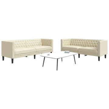 vidaXL 2-delige Loungeset Chesterfield-stijl kunstleer, Verzenden, Nieuw