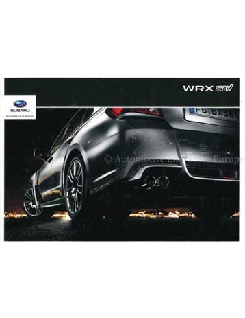 2012 SUBARU IMPREZA WRX STI BROCHURE DUITS, Nieuw
