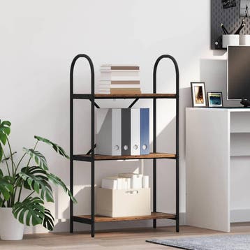 vidaXL Boekenplank 3-laags 60 x 30 x 109 cm Bewerkt hout, Verzenden