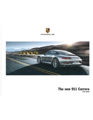 2016 PORSCHE 911 CARRERA HARDCOVER BROCHURE ENGELS, Nieuw
