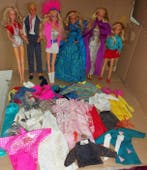 Mattel - Barbiepop Lot Barbie Vintage, années 80,6 poupées