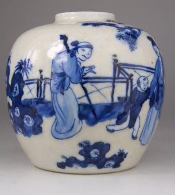 Vaas - Porselein - China - Chinese blauw-witte vaas (Zonder