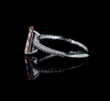 Ring - 14 karaat Witgoud - 2.25ct. tw. Roze Diamant (Fancy, Nieuw