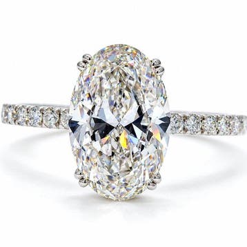 Zonder minimumprijs - Ring - 18 karaat Witgoud - 3.34ct. tw., Nieuw