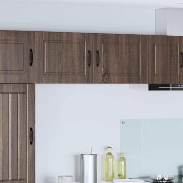 vidaXL Wandkast PORTO 2 st Bruin Eiken Bewerkt hout, Verzenden