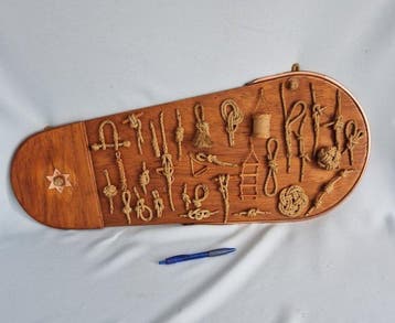 Knopenbord - Hout, touw