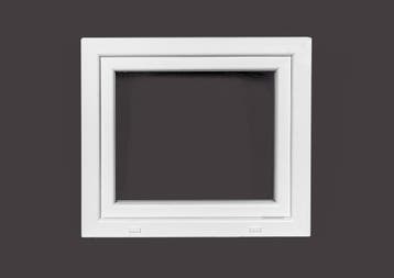 PVC raam draai kiep b80xh70 cm wit, Gevelraam of Ruit, Minder dan 80 cm, 80 tot 120 cm, Nieuw
