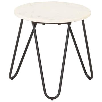 vidaXL Salontafel 40x40x40 cm echt steen met marmeren, Verzenden, Nieuw