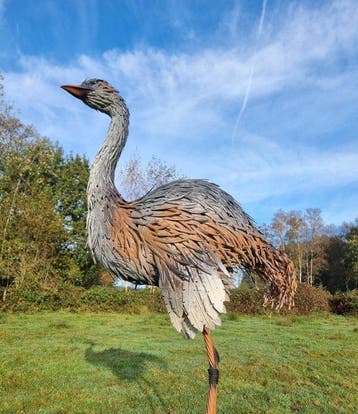 Sculpture, Struisvogel XXL - 160 cm - Métal, Antiquités & Art