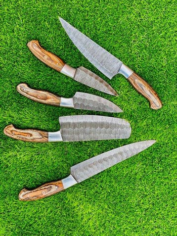 Keukenmes - Chefs knife - Staal, Hout - Zweden - Pouch als