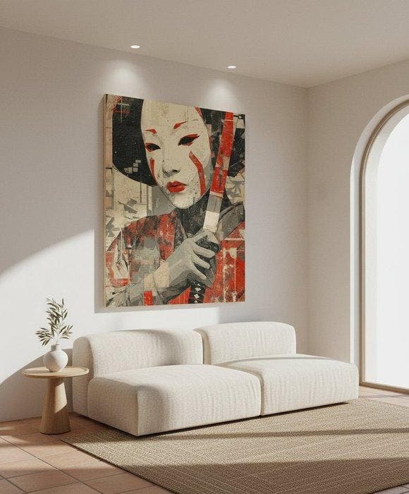 Alwwa Roma - Noh - Samurai Futurista XXL, Antiek en Kunst, Kunst | Schilderijen | Modern