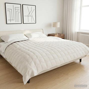 vidaXL Verzwaringsdeken Wit 200 x 220 cm 13 kg 100% Katoen, Huis en Inrichting, Slaapkamer | Bedden, Verzenden, Nieuw
