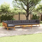 vidaXL 6 Stuk Tuinpallet Sofa Eenheden Massief Acacia Hout, Verzenden, Nieuw