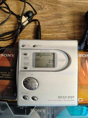 Sharp - MD-MT190H Draagbare minidisc speler-recorder, Nieuw