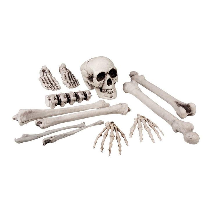 Halloween Skelet 12 delig, Hobby en Vrije tijd, Feestartikelen, Nieuw, Verzenden