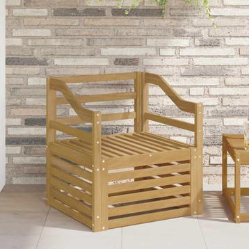 vidaXL Buiten bank set Massief Acacia Hout Wit, Verzenden, Nieuw