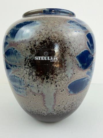Steuler Keramik – Ceramic Vase With Abstract Reactive Glaze, Antiek en Kunst, Antiek | Glaswerk en Kristal