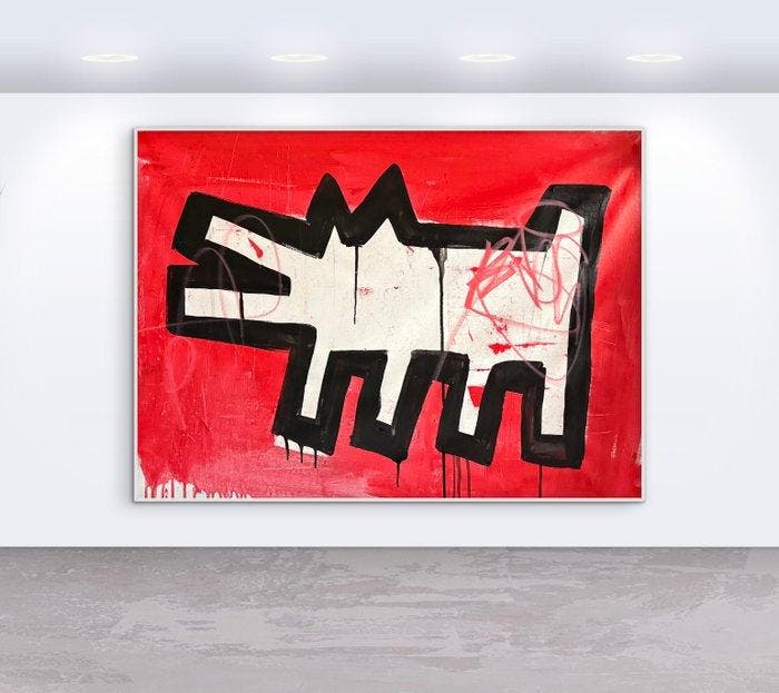 Freda People - Super Rare Haring XL, Antiek en Kunst, Kunst | Schilderijen | Modern