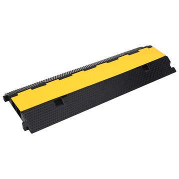 vidaXL Kabelbeschermer drempel met 2 tunnels 100 cm rubber, Verzenden