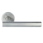 Deurkruk Dave op ronde rozet RVS, Ophalen of Verzenden, Nieuw