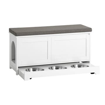 2dekans | SoBuy FSR136-W Kattenhuis - Katten Bench -, Ophalen of Verzenden, Nieuw