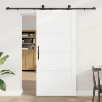 vidaXL Schuifdeur ORKDAL 93 x 202 cm Bewerkt hout Wit en, Verzenden, Nieuw
