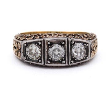 Bague - 18 carats Or jaune - 0.90ct. tw. Diamant (Naturelle)