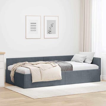 Fluweel Bed 90x190 | 35% korting | Retour deal (bedframe), Verstelbaar, 90 cm, Eenpersoons, Verzenden