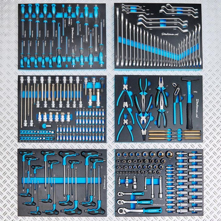 Datona Gereedschapsset 273-delig in softmodules - voor 6, Bricolage & Construction, Outillage | Outillage à main, Enlèvement ou Envoi
