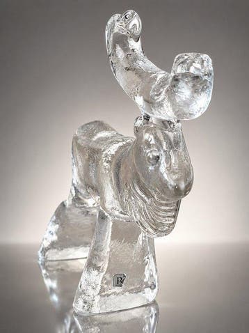 Kosta Boda - Bertil Vallien - Figure - Renifer - Cristal, Antiquités & Art