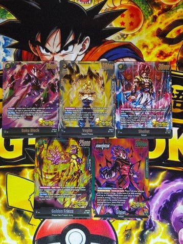 Bandai - 5 Card - Dragon Ball, Dragon Ball Z - Son Goku 5, Nieuw