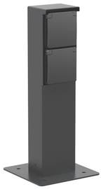 Niko Hydro Buiten Dubbele Stopcontact Tuinpost IP55 Zwart, Doe-het-zelf en Bouw, Elektriciteit en Kabels, Verzenden, Nieuw