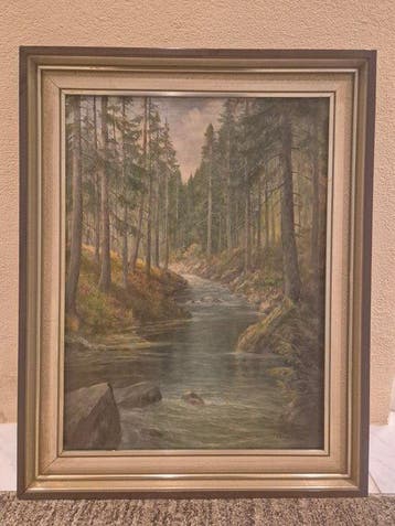 Schinkitz - Waldlandschaft mit Bachlauf, Antiek en Kunst