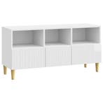 vidaXL TV Kast met lade Hoogglans Wit 102 x 34,5 x 50 cm, Verzenden, Nieuw