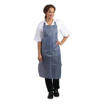 Whites waterdicht schort blauw-wit gestreept | Nylon |, Verzenden
