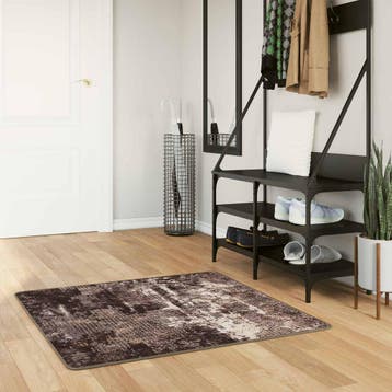 vidaXL Tapijt Runner MARSA Zwart 100 x 100 cm Polyester en, Verzenden, Nieuw