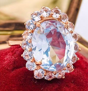 Zonder minimumprijs - Ring - 9 kt. Roségoud, Zilver, Nieuw