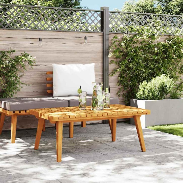 vidaXL Tuintafel 90x55x35 cm massief acaciahout, Tuin en Terras, Tuinsets en Loungesets, Nieuw, Verzenden